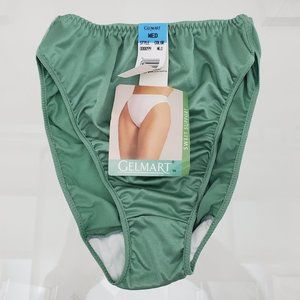 Vintage Nylon Panties Green High-Waisted Spandex Underwear Shiny Sexy Sz Medium